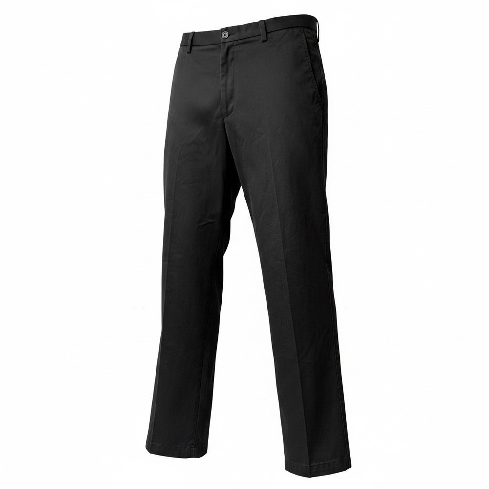 Dockers D2 Chino Pants Mens 34x34 Black Straight Fit Flat Front Cotton Trousers